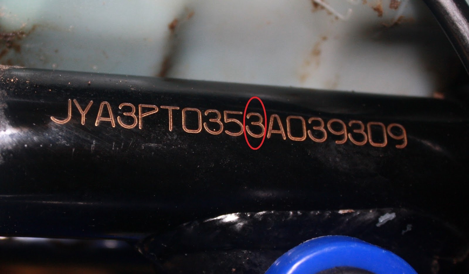 where is the serial number on a dirt bike.